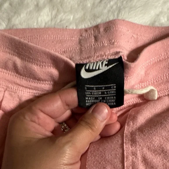 Nike 5 Kids Light Pink Sweatpants with White Logo - Picture 2 of 6